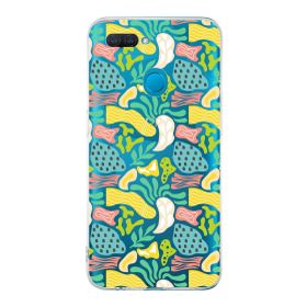 Printify Oppo A12 İle Uyumlu 1 mm Kapak Memphis Desen Tasarımlı Şeffaf Silikon Cep Telefonu Kılıfı