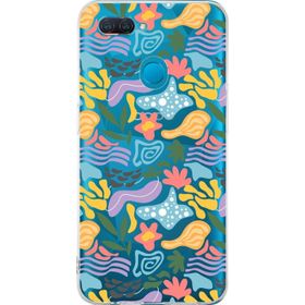 Printify Oppo A12 Uyumlu Kamera Korumalı Kapak Memphis Desen Tasarımlı Şeffaf Cep Telefonu Kılıfı