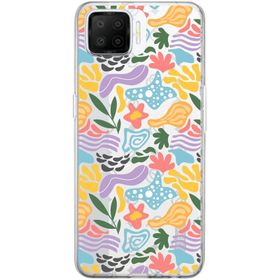 Printify Oppo A73 İle Uyumlu 1mm Kapak Memphis Desen Tasarımlı Şeffaf Silikon Cep Telefonu Kılıfı