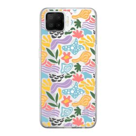 Printify Oppo A73 İle Uyumlu 1mm Kapak Memphis Desen Tasarımlı Şeffaf Silikon Cep Telefonu Kılıfı