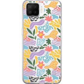Printify Oppo A73 İle Uyumlu 1mm Kapak Memphis Desen Tasarımlı Şeffaf Silikon Cep Telefonu Kılıfı