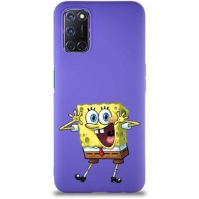 Printify Oppo A92 Soft Premier Kapak Sünger Bob Tasarımlı Silikon Cep Telefonu Kılıfı