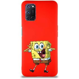 Printify Oppo A92 Soft Premier Kapak Sünger Bob Tasarımlı Silikon Cep Telefonu Kılıfı