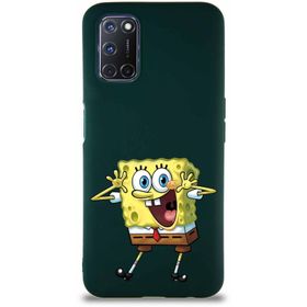 Printify Oppo A92 Soft Premier Kapak Sünger Bob Tasarımlı Silikon Cep Telefonu Kılıfı
