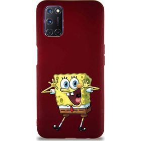 Printify Oppo A92 Soft Premier Kapak Sünger Bob Tasarımlı Silikon Cep Telefonu Kılıfı
