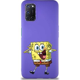 Printify Oppo A92 Soft Premier Kapak Sünger Bob Tasarımlı Silikon Cep Telefonu Kılıfı