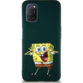 Printify Oppo A92 Soft Premier Kapak Sünger Bob Tasarımlı Silikon Cep Telefonu Kılıfı