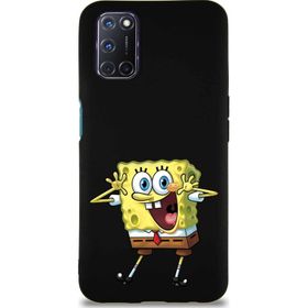 Printify Oppo A92 Soft Premier Kapak Sünger Bob Tasarımlı Silikon Cep Telefonu Kılıfı