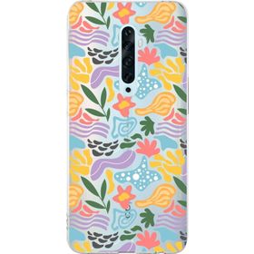 Printify Oppo Reno 2Z İle Uyumlu 1 mm Kapak Memphis Desen Tasarımlı Şeffaf Silikon Cep Telefonu Kılıfı