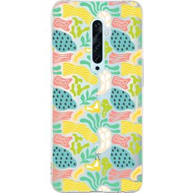 Printify Oppo Reno 2Z İle Uyumlu 1 mm Kapak Memphis Desen Tasarımlı Şeffaf Silikon Cep Telefonu Kılıfı