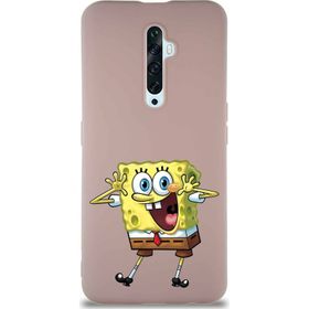 Printify Oppo Reno 2Z Soft Premier Kapak Sünger Bob Tasarımlı Silikon Cep Telefonu Kılıfı