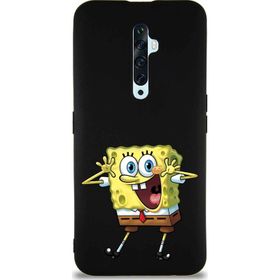 Printify Oppo Reno 2Z Soft Premier Kapak Sünger Bob Tasarımlı Silikon Cep Telefonu Kılıfı