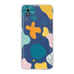 Printify Samsung Galaxy A01 Core Kamera Korumalı Kapak Geometrik Şekiller Tasarımlı Şeffaf Kılıf