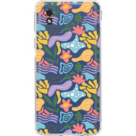 Printify Samsung Galaxy A01 Core Uyumlu Kamera Korumalı Kapak Memphis Desen Tasarımlı Şeffaf Cep Telefonu Kılıfı