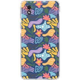 Printify Samsung Galaxy A01 Core Uyumlu Kamera Korumalı Kapak Memphis Desen Tasarımlı Şeffaf Cep Telefonu Kılıfı