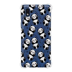 Printify Samsung Galaxy A01 Core Uyumlu Köşe Korumalı Antişok Kapak Panda Tasarımlı Şeffaf Kılıf