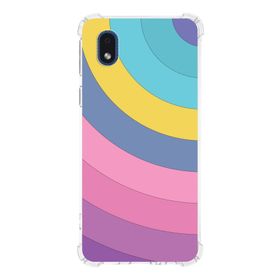 Printify Samsung Galaxy A01 Core Uyumlu Köşe Korumalı Antişok Kapak Renk Cümbüşü Tasarımlı Şeffaf Kılıf