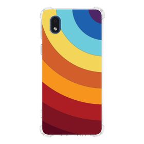 Printify Samsung Galaxy A01 Core Uyumlu Köşe Korumalı Antişok Kapak Renk Cümbüşü Tasarımlı Şeffaf Kılıf