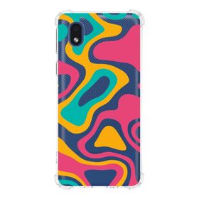 Printify Samsung Galaxy A01 Core Uyumlu Köşe Korumalı Antişok Kapak Renkli Desen Tasarımlı Şeffaf Kılıf