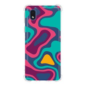 Printify Samsung Galaxy A01 Core Uyumlu Köşe Korumalı Antişok Kapak Renkli Desen Tasarımlı Şeffaf Kılıf