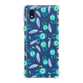 Printify Samsung Galaxy A01 Core Uyumlu Nazar Boncuğu 3 Baskılı Şeffaf Köşe Korumalı Antişok Kılıf