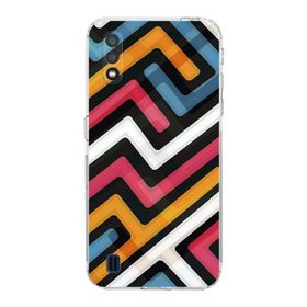 Printify Samsung Galaxy A01 Uyumlu Kamera Korumalı Kapak Grafiti C Tasarımlı Şeffaf Kılıf