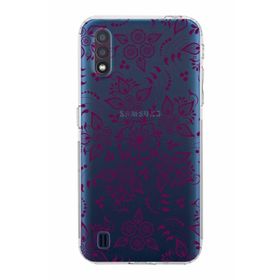 Printify Samsung Galaxy A01 Uyumlu Kamera Korumalı Kapak Nostalji Desen F Tasarımlı Şeffaf Kılıf