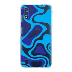 Printify Samsung Galaxy A01 Uyumlu Kamera Korumalı Kapak Renkli Desen C Tasarımlı Şeffaf Kılıf