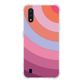 PrintiFy Samsung Galaxy A01 Uyumlu Köşe Korumalı Antişok Kapak Renk Cümbüşü Tasarımlı Şeffaf Kılıf