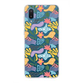 Printify Samsung Galaxy A02 İle Uyumlu 1mm Kapak Memphis Desen Tasarımlı Şeffaf Silikon Cep Telefonu Kılıfı