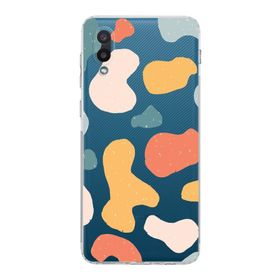 Printify Samsung Galaxy A02 Kamera Korumalı Kapak Grunge Tasarımlı Şeffaf Kılıf