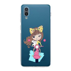 Printify Samsung Galaxy A02 Kamera Korumalı Kapak Vespagirl Tasarımlı Şeffaf Kılıf