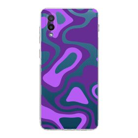 Printify Samsung Galaxy A02 Uyumlu Kamera Korumalı Kapak Renkli Desen F Tasarımlı Şeffaf Kılıf
