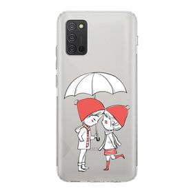 Printify Samsung Galaxy A02s Kamera Korumalı Kapak Aşk Tasarımlı Şeffaf Kılıf
