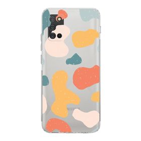 Printify Samsung Galaxy A02S Kamera Korumalı Kapak Grunge Tasarımlı Şeffaf Kılıf
