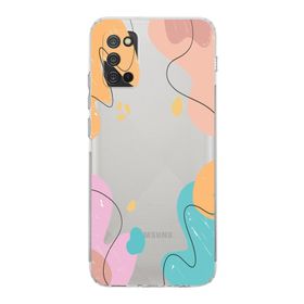 Printify Samsung Galaxy A02S Kamera Korumalı Kapak Karışık Renkler Tasarımlı Şeffaf Kılıf