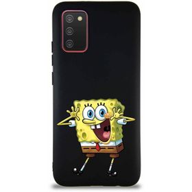 Printify Samsung Galaxy A02s Soft Premier Kapak Sünger Bob Tasarımlı Silikon Cep Telefonu Kılıfı