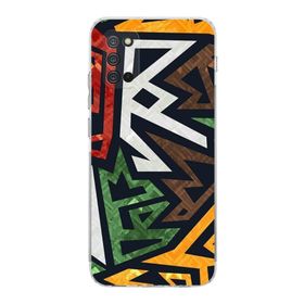 Printify Samsung Galaxy A02s Uyumlu Kamera Korumalı Kapak Grafiti F Tasarımlı Şeffaf Kılıf