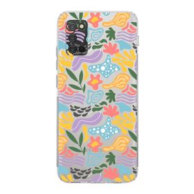 Printify Samsung Galaxy A02s Uyumlu Kamera Korumalı Kapak Memphis Desen B Tasarımlı Şeffaf Kılıf