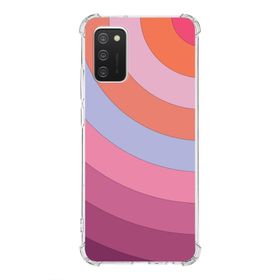 Printify Samsung Galaxy A02S Uyumlu Köşe Korumalı Antişok Kapak Renk Cümbüşü Tasarımlı Şeffaf Kılıf