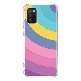 Printify Samsung Galaxy A02S Uyumlu Köşe Korumalı Antişok Kapak Renk Cümbüşü Tasarımlı Şeffaf Kılıf