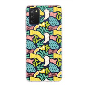 Printify Samsung Galaxy A03s İle Uyumlu 1mm Kapak Memphis Desen Tasarımlı Şeffaf Silikon Cep Telefonu Kılıfı
