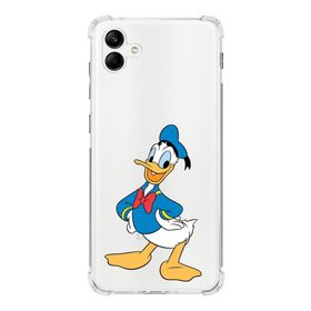 Printify Samsung Galaxy A04 Köşe Korumalı Antişok Kapak Donald Duck Tasarımlı Şeffaf Kılıf