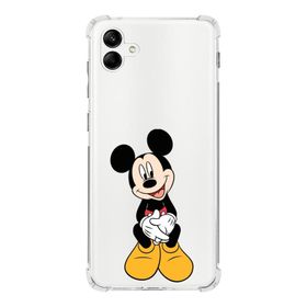 Printify Samsung Galaxy A04 Köşe Korumalı Antişok Kapak Mickey Mouse Tasarımlı Şeffaf Kılıf