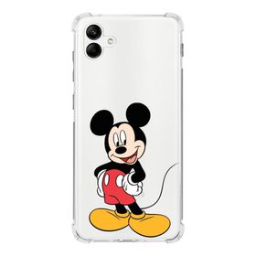 Printify Samsung Galaxy A04 Köşe Korumalı Antişok Kapak Mickey Mouse Tasarımlı Şeffaf Kılıf