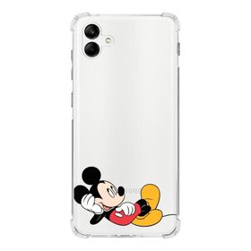 Printify Samsung Galaxy A04 Köşe Korumalı Antişok Kapak Mickey Mouse Tasarımlı Şeffaf Kılıf