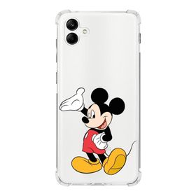 Printify Samsung Galaxy A04 Köşe Korumalı Antişok Kapak Mickey Mouse Tasarımlı Şeffaf Kılıf