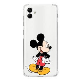 Printify Samsung Galaxy A04 Köşe Korumalı Antişok Kapak Mickey Mouse Tasarımlı Şeffaf Kılıf
