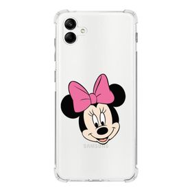 Printify Samsung Galaxy A04 Köşe Korumalı Antişok Kapak Minnie Mouse Tasarımlı Şeffaf Kılıf