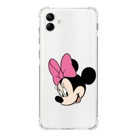 Printify Samsung Galaxy A04 Köşe Korumalı Antişok Kapak Minnie Mouse Tasarımlı Şeffaf Kılıf